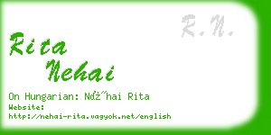 rita nehai business card